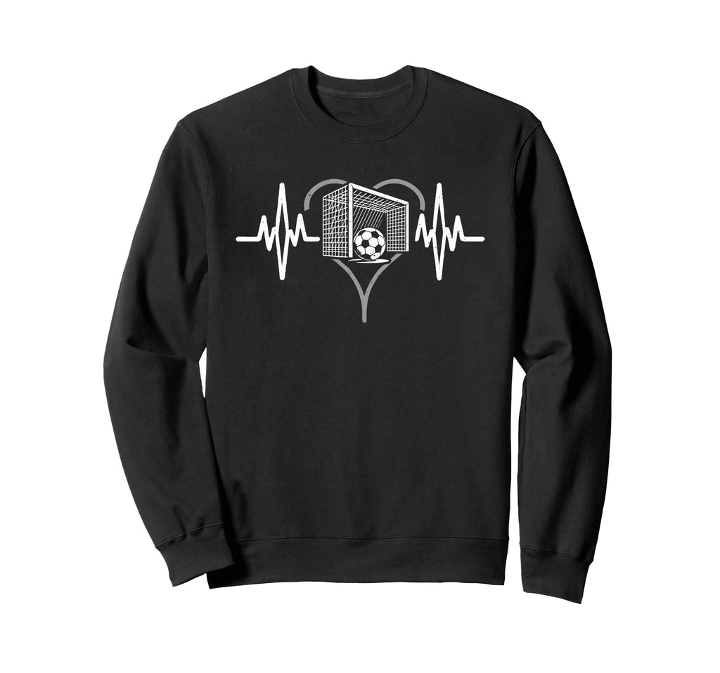 Heartbeat Soccer Heart Line Pulse Sweatshirt - Graphic Print Men Women