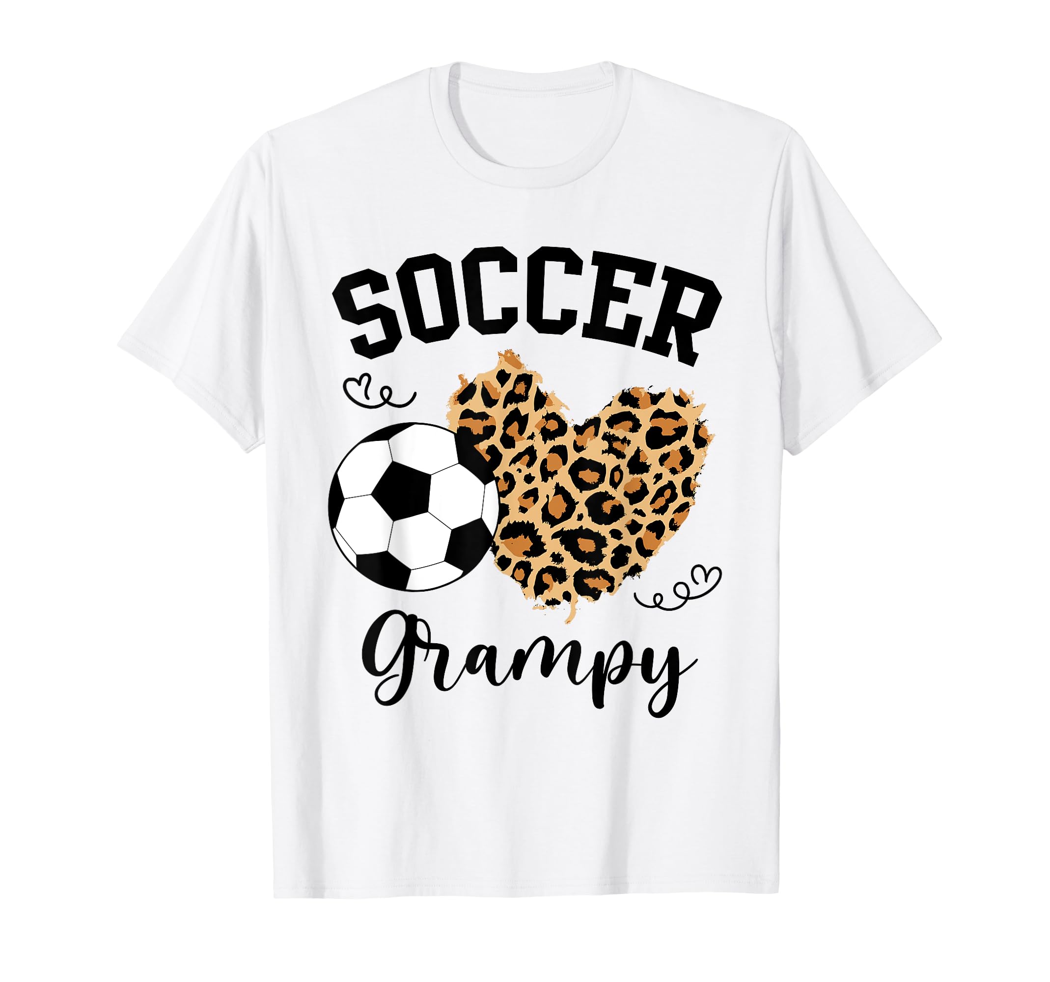 Soccer Grampy Heart Leopard Grampy T-Shirt - Streetwear Style for Adults