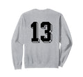 Number 13 Backside 80S 90S Team Jersey Sweatshirt - Trendy Graphic Unisex