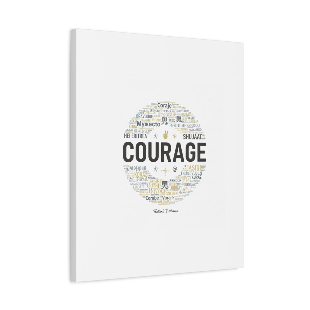 Courage Word Cloud Canvas | Fresh-Start Minimalism art print