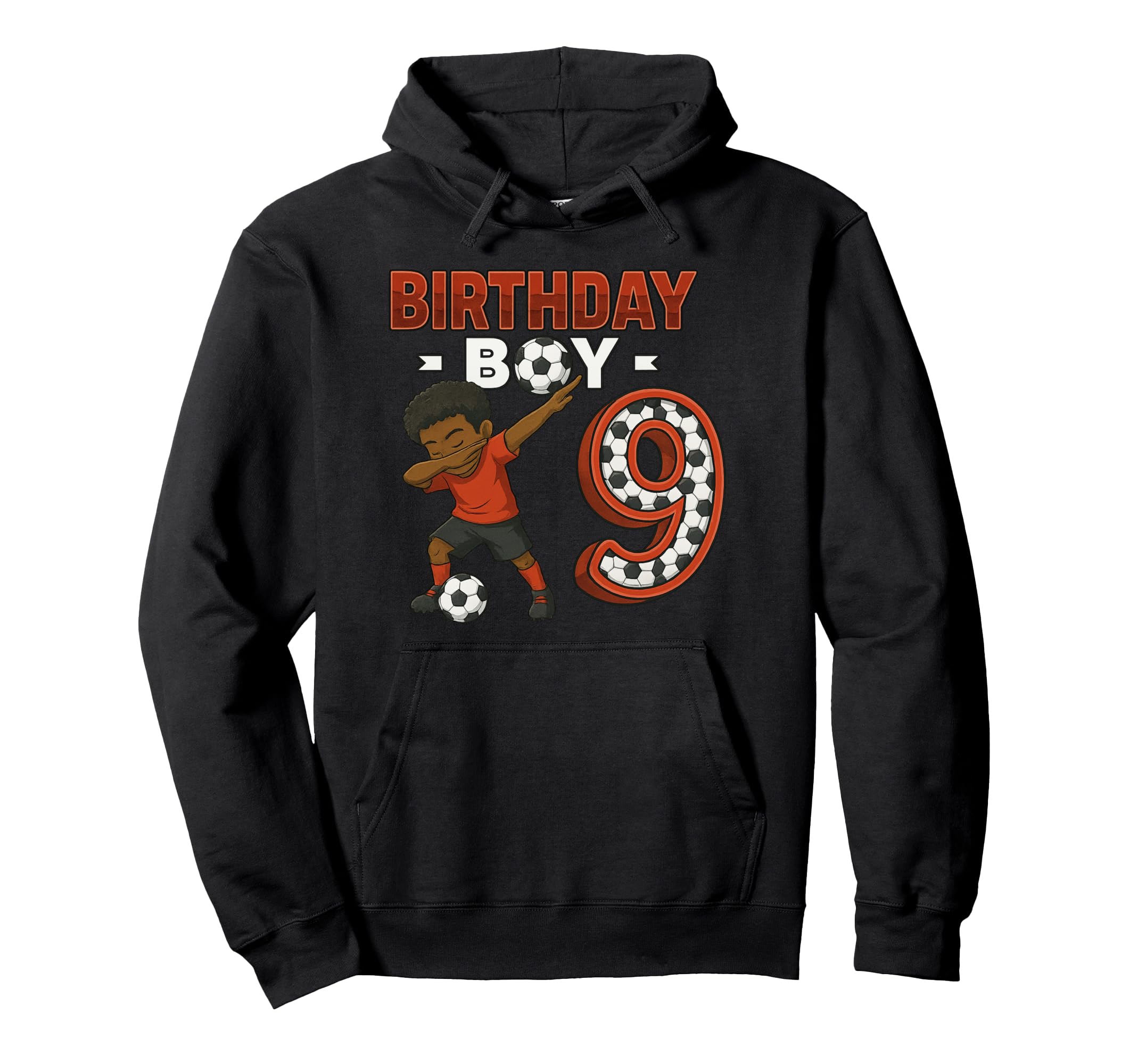 Dabbing 9 Year Old Soccer Player Hoodie - Aesthetic Graphic Men Women
