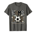 Soccer Leopard Crochet Checkered Floral T-Shirt - Unique Graphic Men Women