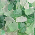 Sea Glass Block - 1LB Green Mixed Frosted Sea Glass - Vase Filler and Aquarium Ornament, DIY Craft Supplies for Art, Sea Glass Decor, Beach Weddings, and Home Decor