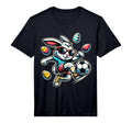 Happy Easter Soccer Easter Bunny T-Shirt - Casual Everyday Wear Unisex