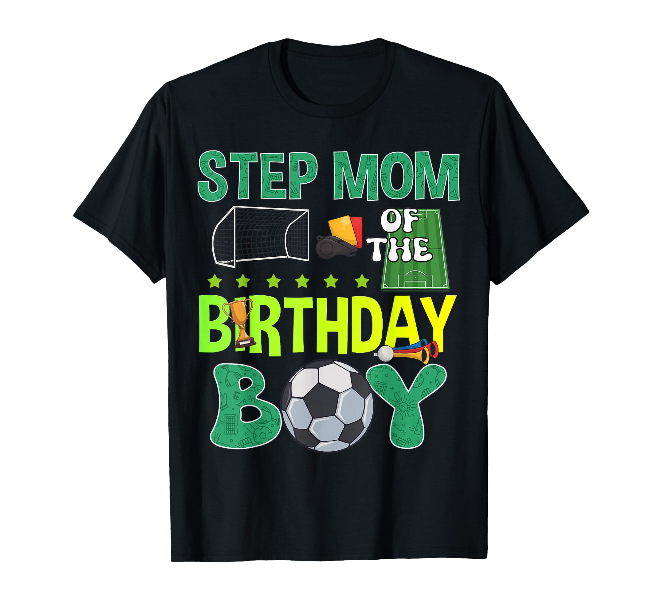 Soccer Goal Birthday Party Trophy Ball T-Shirt - Trendy Graphic Men Women