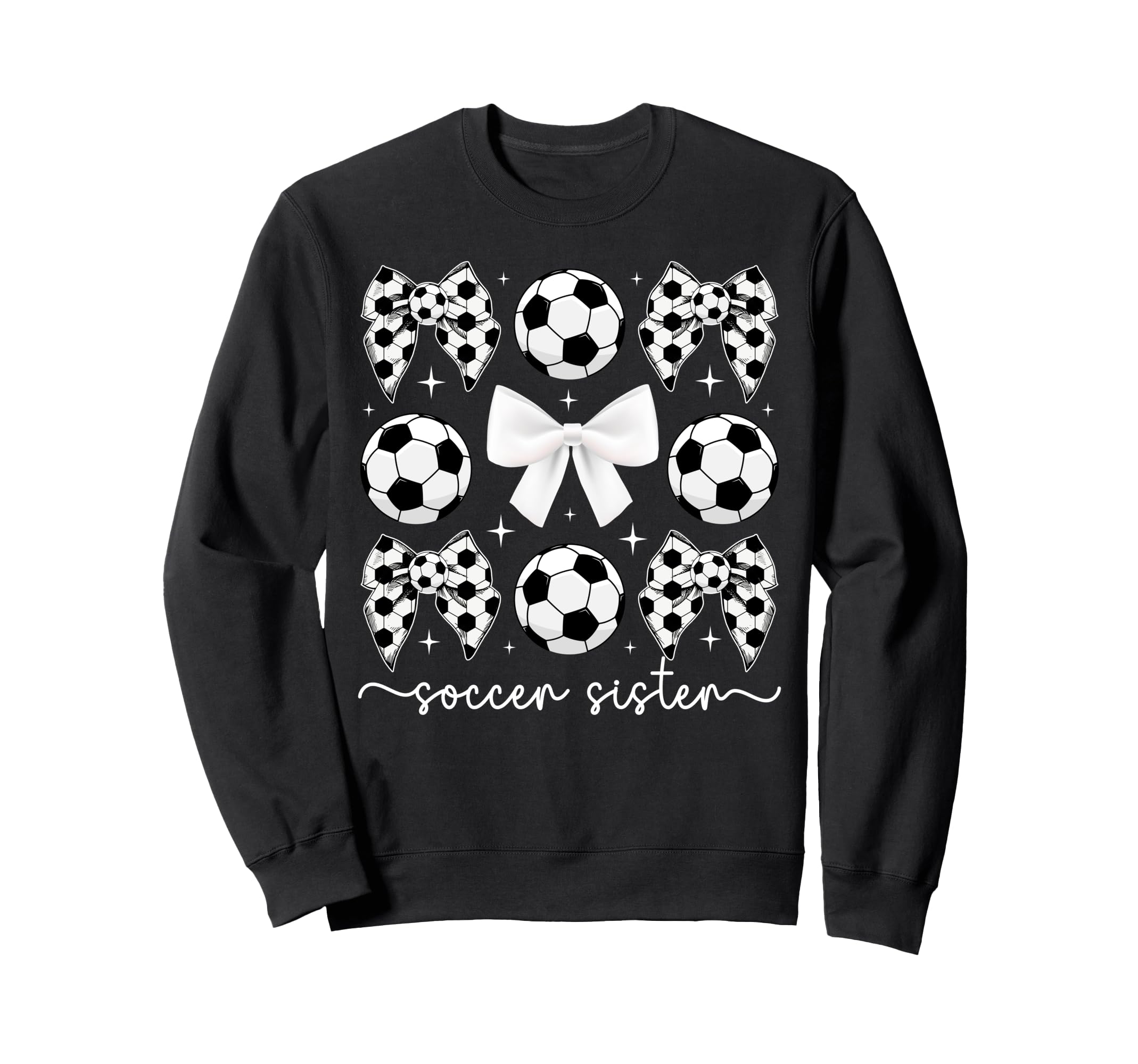 Soccer Sister Coquette Sister Soccer Sweatshirt - Graphic Print for Adults