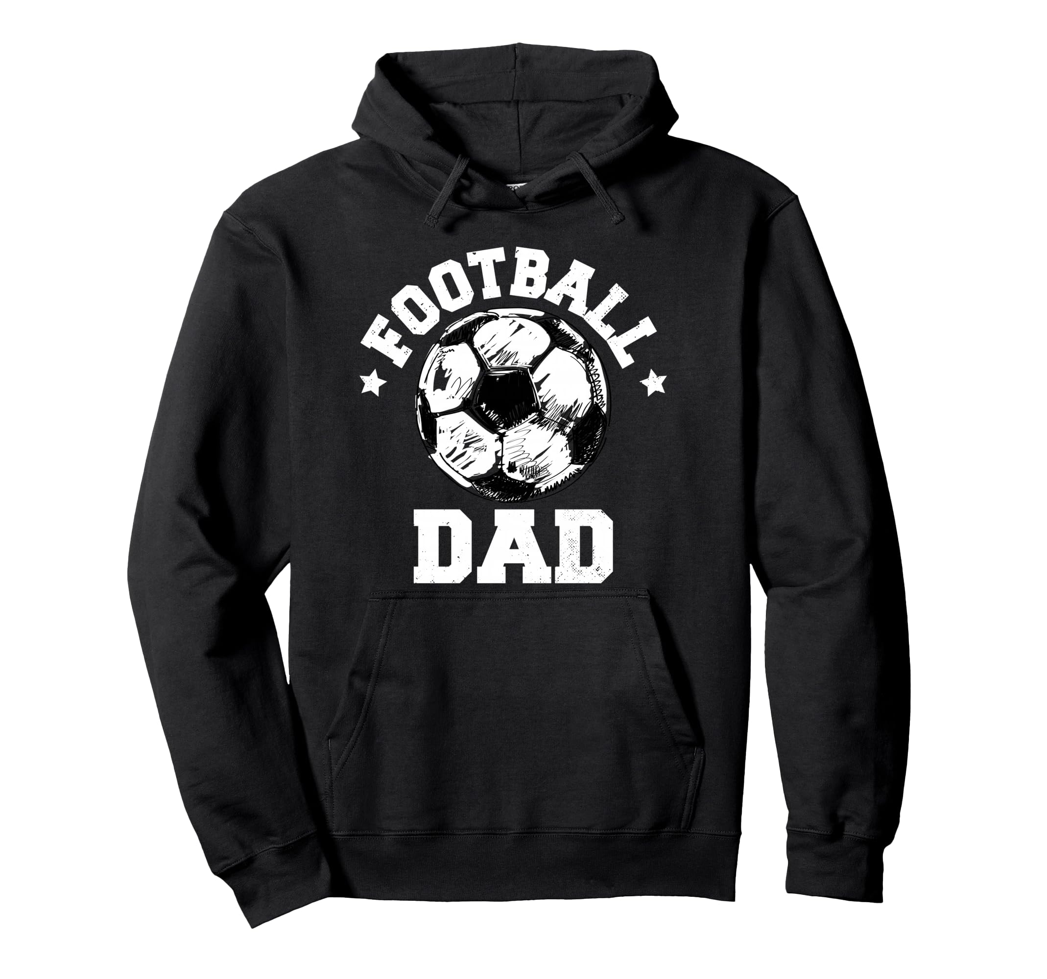 Football Dad Sketch Soccer Ball Proud Match Hoodie - Unique Graphic Unisex