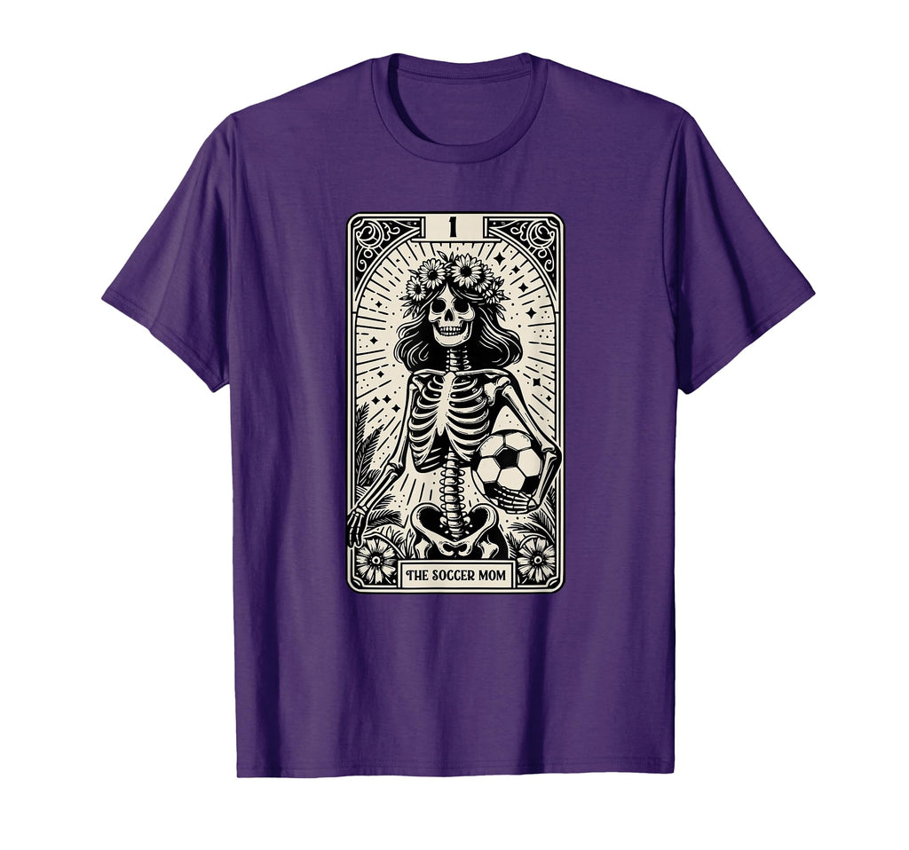 Soccer Mom Skeleton Tarot Card T-Shirt - Custom Art Print for Adults