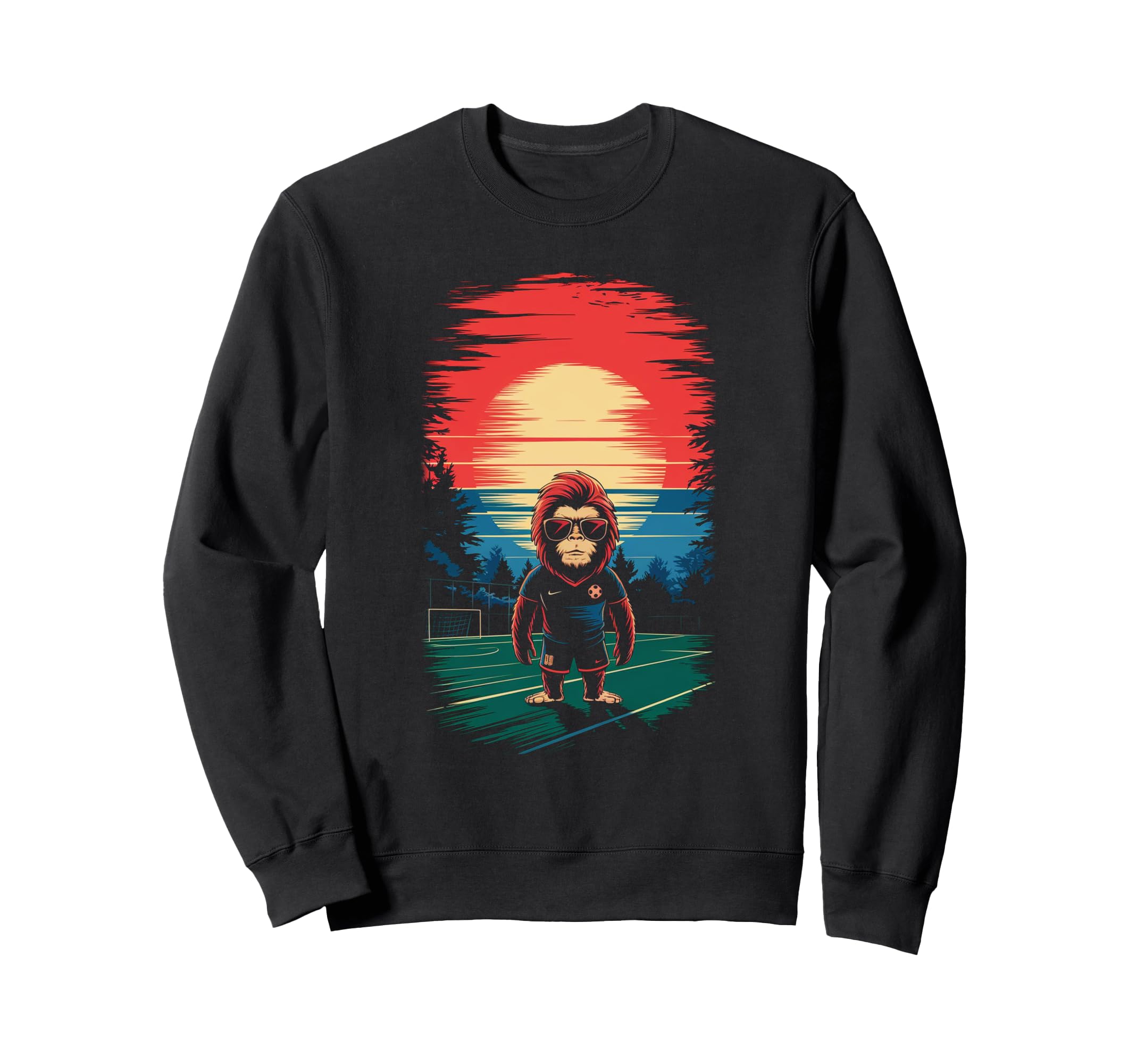 Funny Bigfoot Soccer Football Sweatshirt - Streetwear Style for Adults