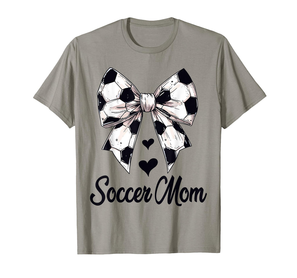 Soccer Mom Coquette Bow Soccer Lovers T-Shirt - Fun Novelty Design Unisex