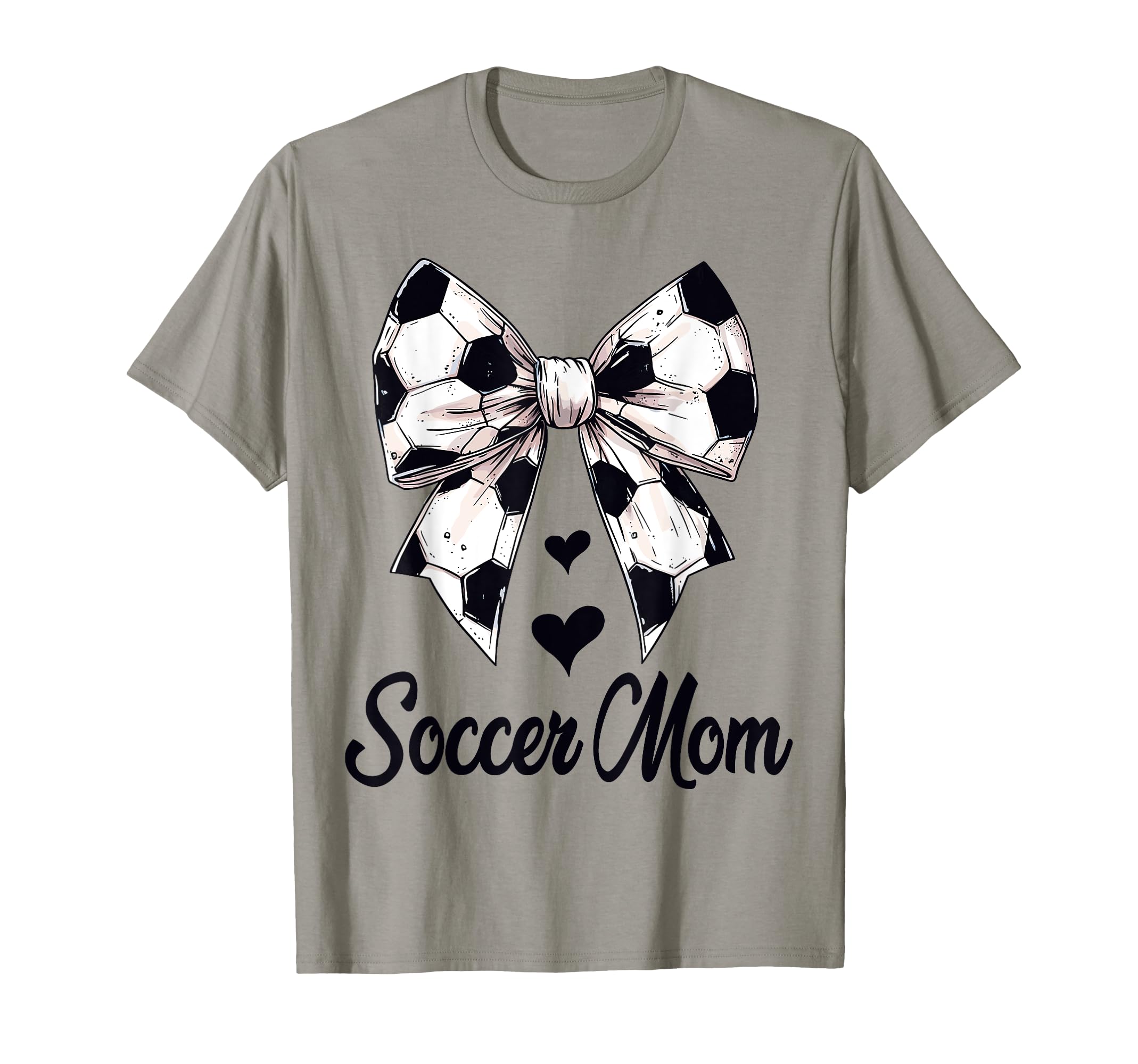 Soccer Mom Coquette Bow Soccer T-Shirt - Casual Everyday Wear for Adults