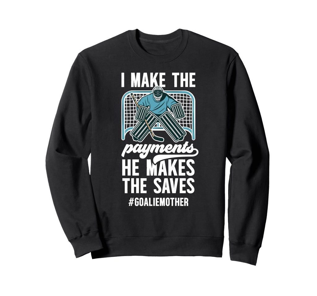 Funny Hockey Goalie Mother Sweatshirt - Aesthetic Graphic for Adults