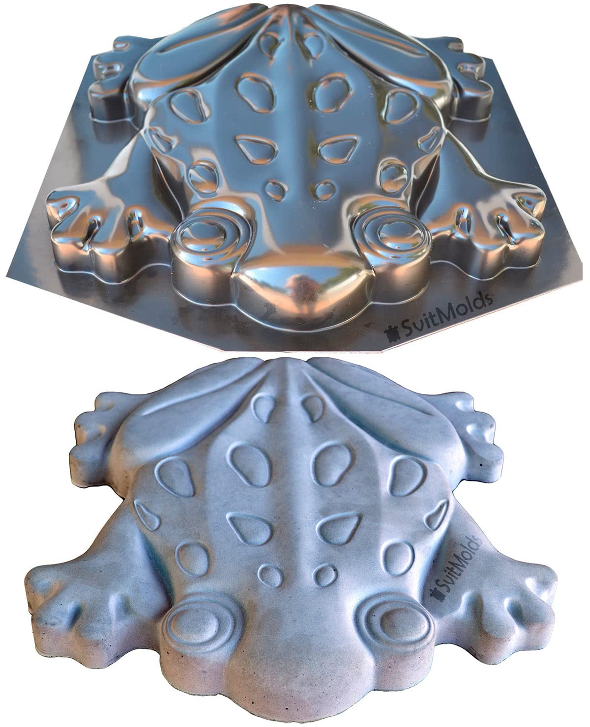 SvitMolds Concrete Mold DIY Frog Stepping Stone Mould Concrete Cement Mould ABC Plastic Toad Animal Garden and Yard Decor Garden Path Walkway (1, S68)