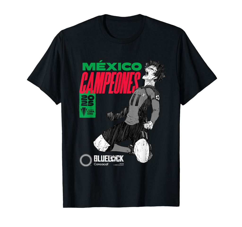 Blue Lock X Concacaf Mexico Champions T-Shirt - Graphic Print Men Women