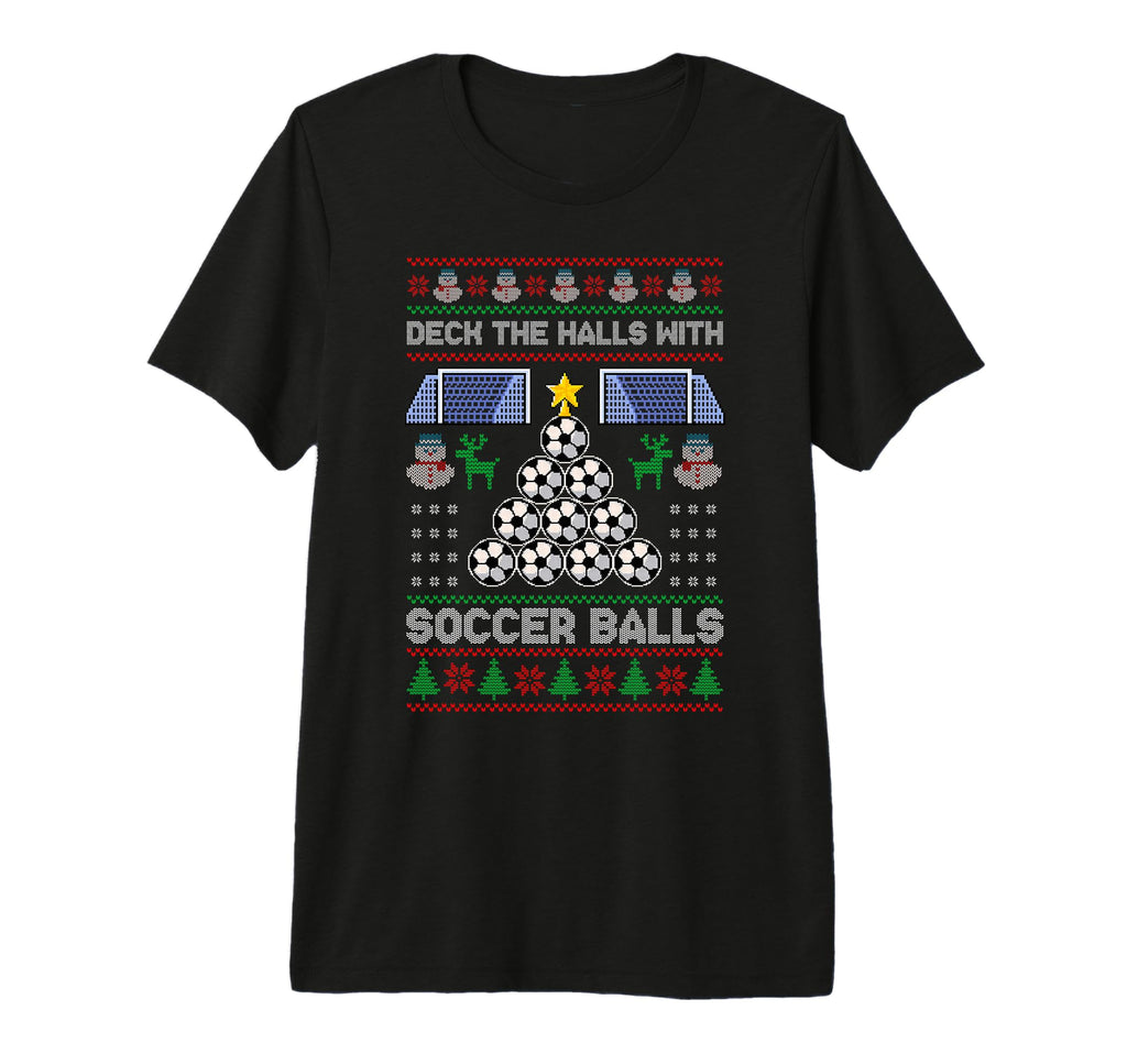 Deck Hall Soccer Balls Ugly Soccer T-Shirt - Custom Art Print Men Women