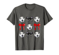 Soccer Balls Bows Womens Soccer Player T-Shirt - Unique Graphic Unisex