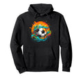 Soccer Ball Color Splotch Goal Hoodie - Casual Everyday Wear for Adults
