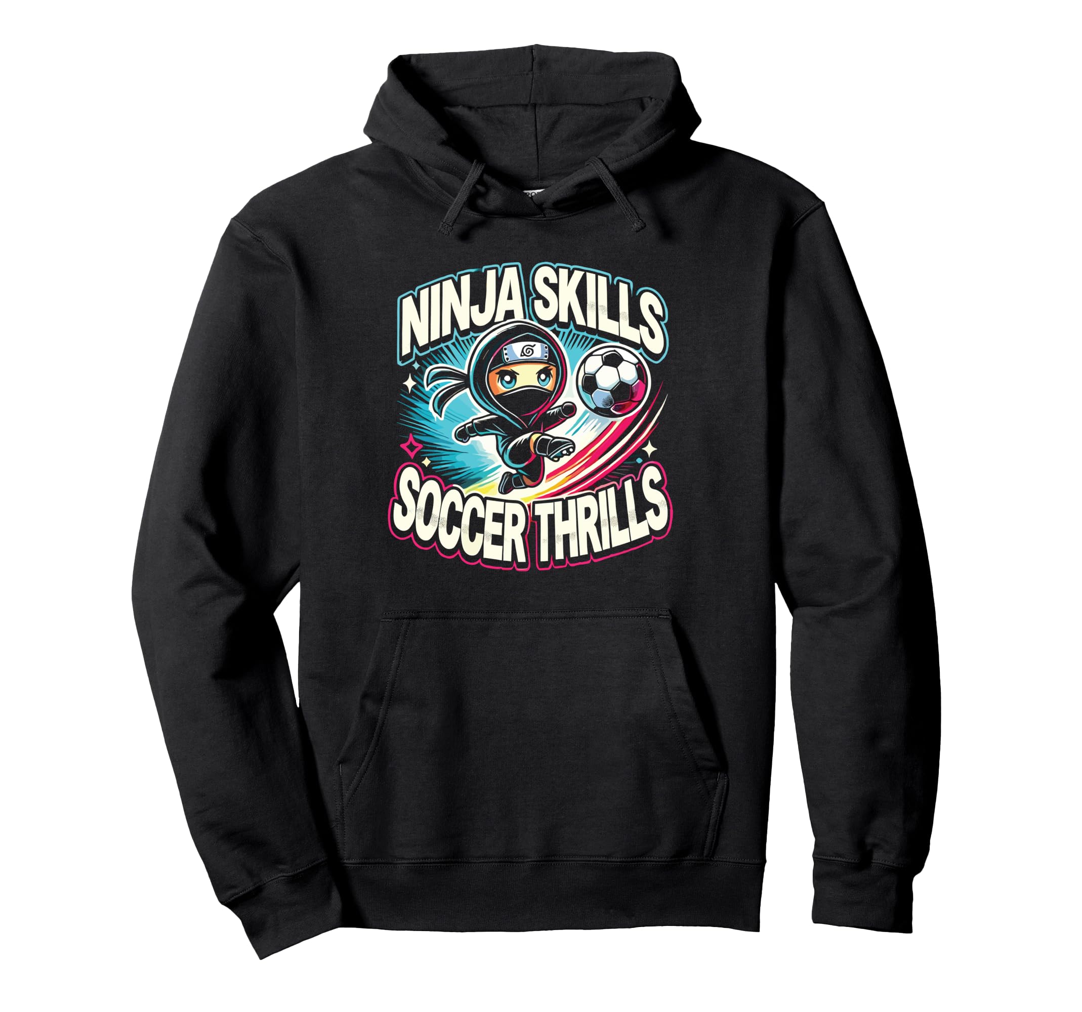 Soccer Player Ninja Skills Soccer Hoodie - Unique Graphic Men Women