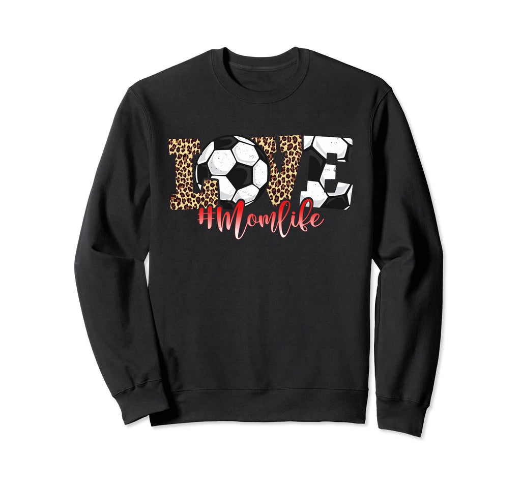 Leopard Soccer Mom Funny Mothers Sweatshirt - Aesthetic Graphic for Adults