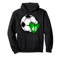 Womens Custom Soccer Mom Number 41 Heart Hoodie - Novelty Apparel Unisex