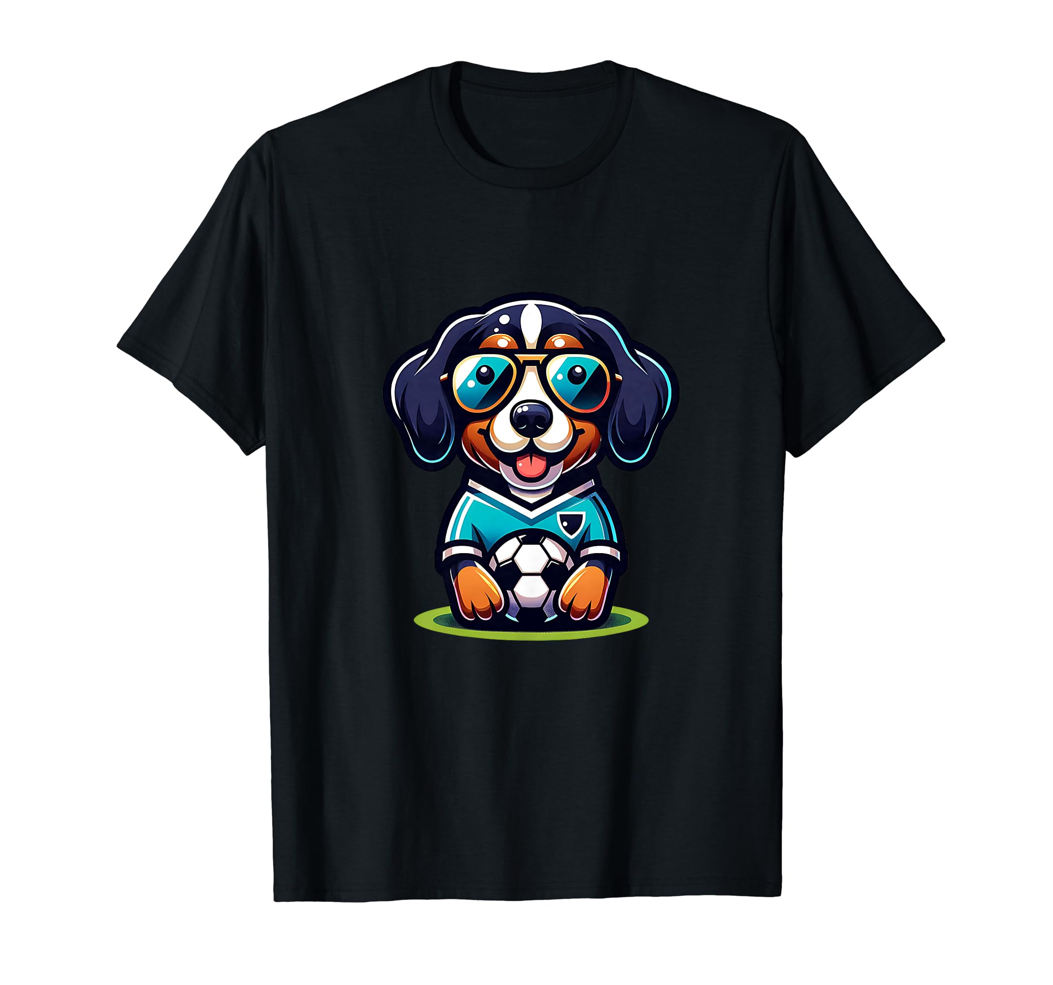 Bernese Mountain Dog Soccer Player T-Shirt - Aesthetic Graphic for Adults