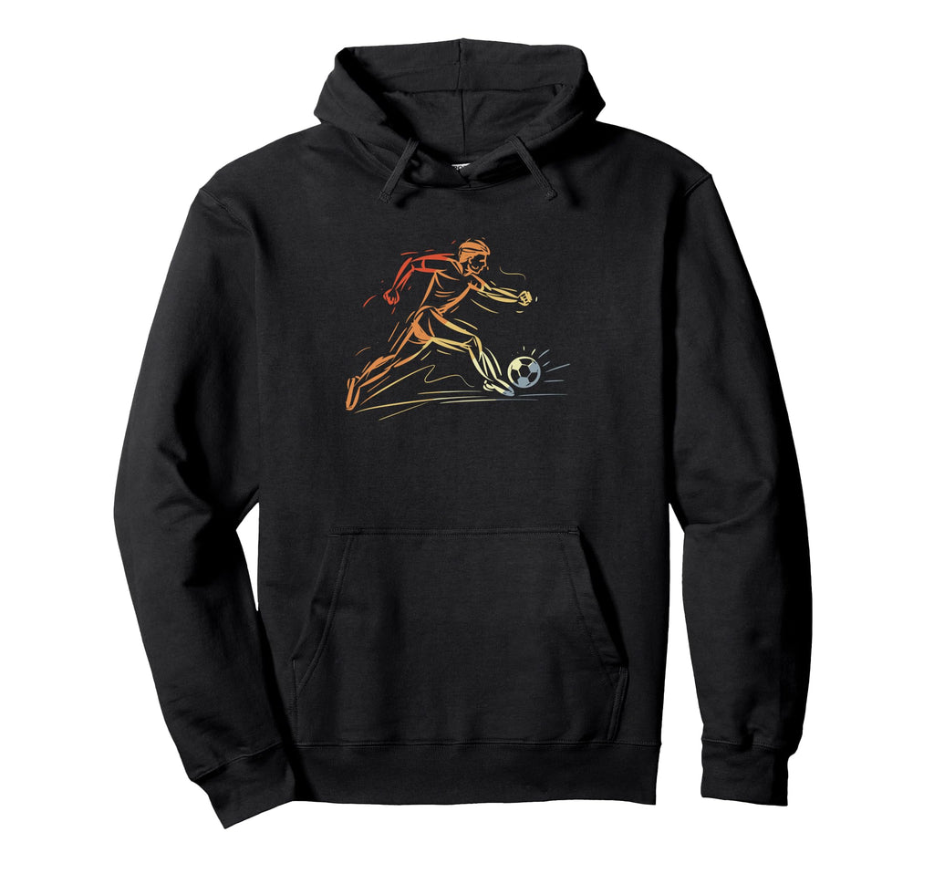 Soccer Player Drawing Team Sport Hoodie - Streetwear Style Men Women