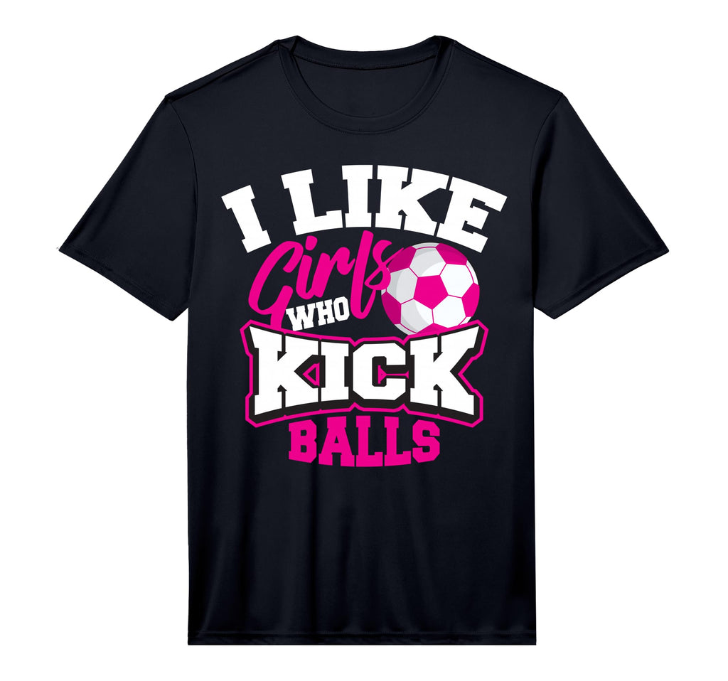 I Like Who Kick Balls Funny Soccer T-Shirt - Trendy Graphic Men Women