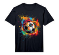 Soccer Player Splash Football Performance T-Shirt - Unique Graphic Unisex