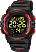 Kids Watch,Boys Watch for 3-15 Year Old Boys,Digital Sport Outdoor Multifunctional Chronograph LED 50 M Waterproof Alarm Calendar Analog Watch for Children with Silicone Band,Kids Gift
