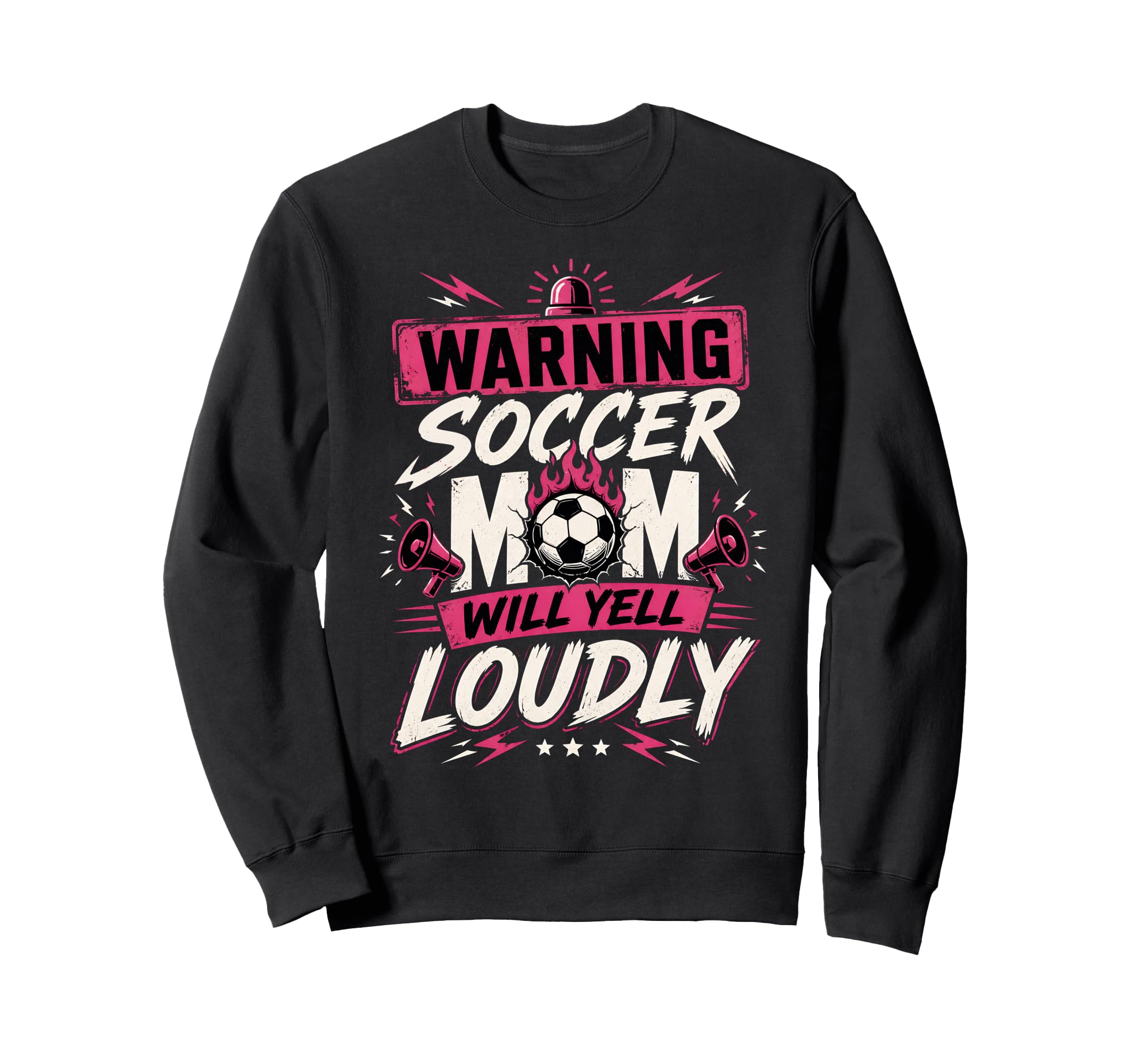 Warning This Soccer Mom Will Yell Sweatshirt - Minimalist Print Unisex
