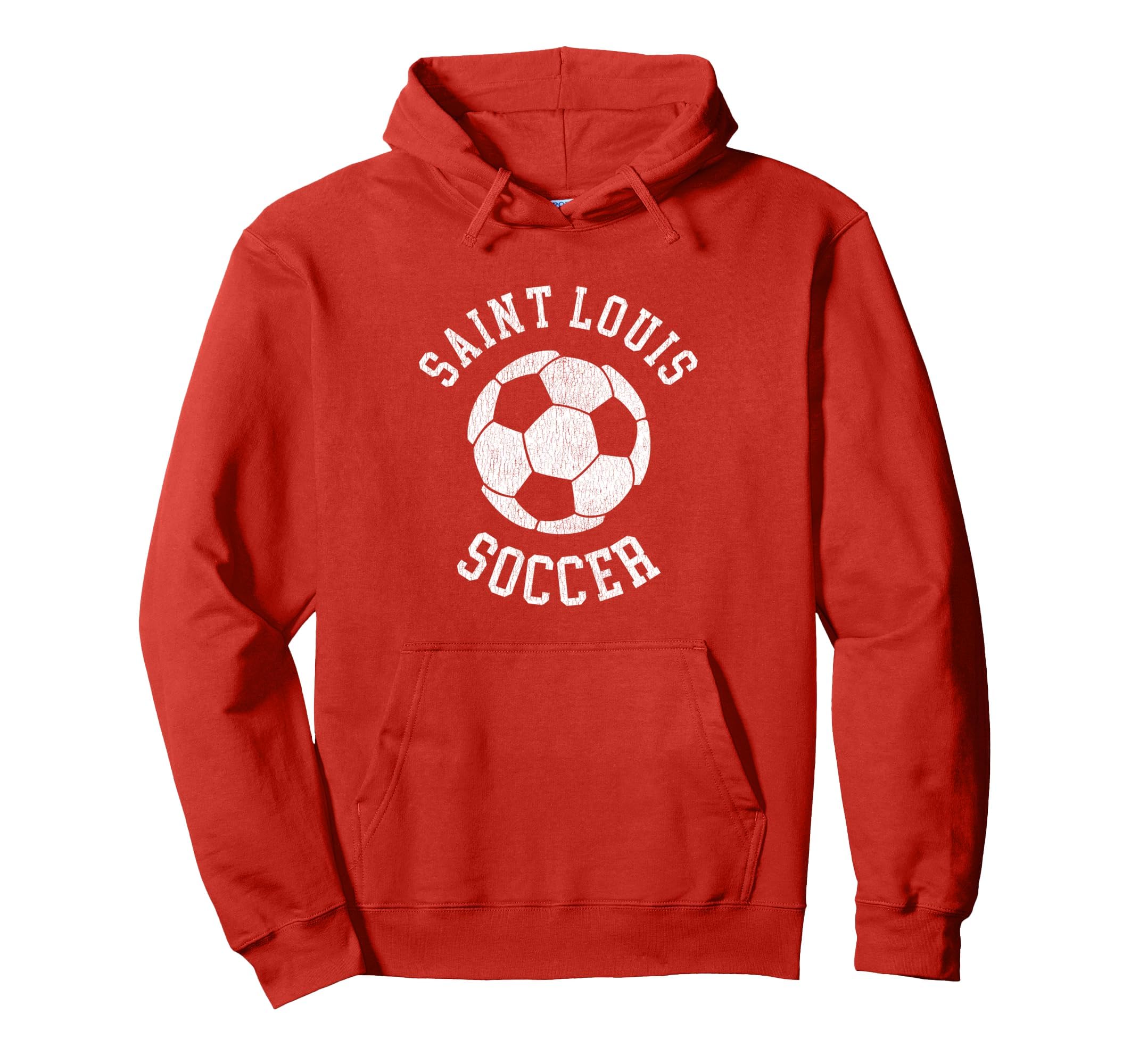 Saint Louis Soccer Distressed 90S Hoodie - Fun Novelty Design for Adults