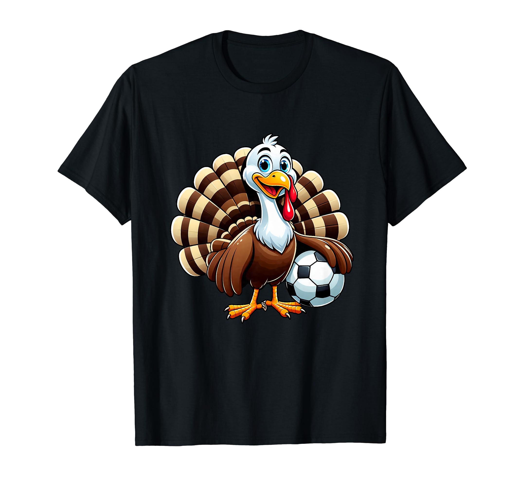 Thanksgiving Soccer Gobble Player T-Shirt - Novelty Apparel Men Women