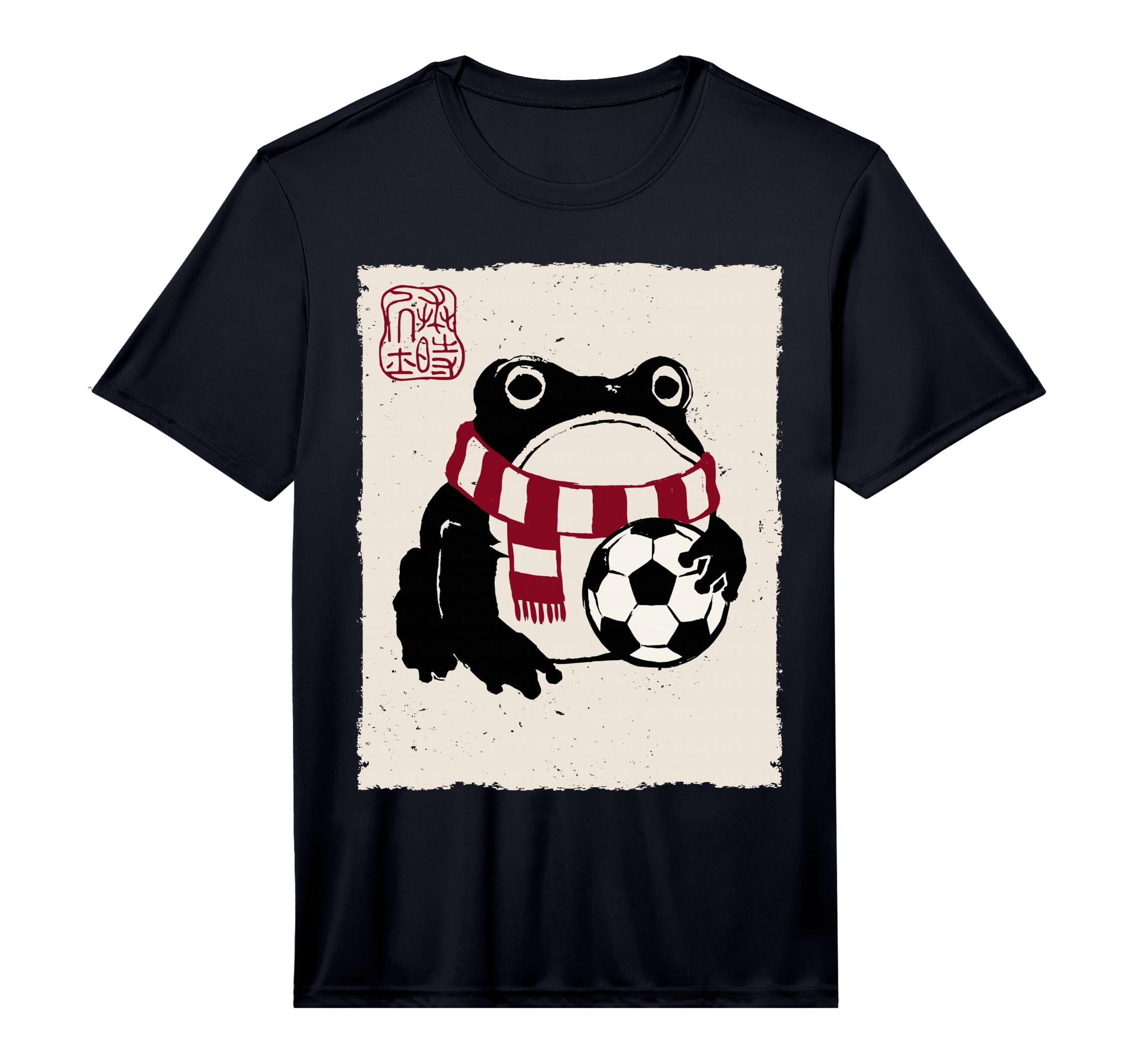 Grumpy Frog Funny Soccer Player T-Shirt - Minimalist Print for Adults