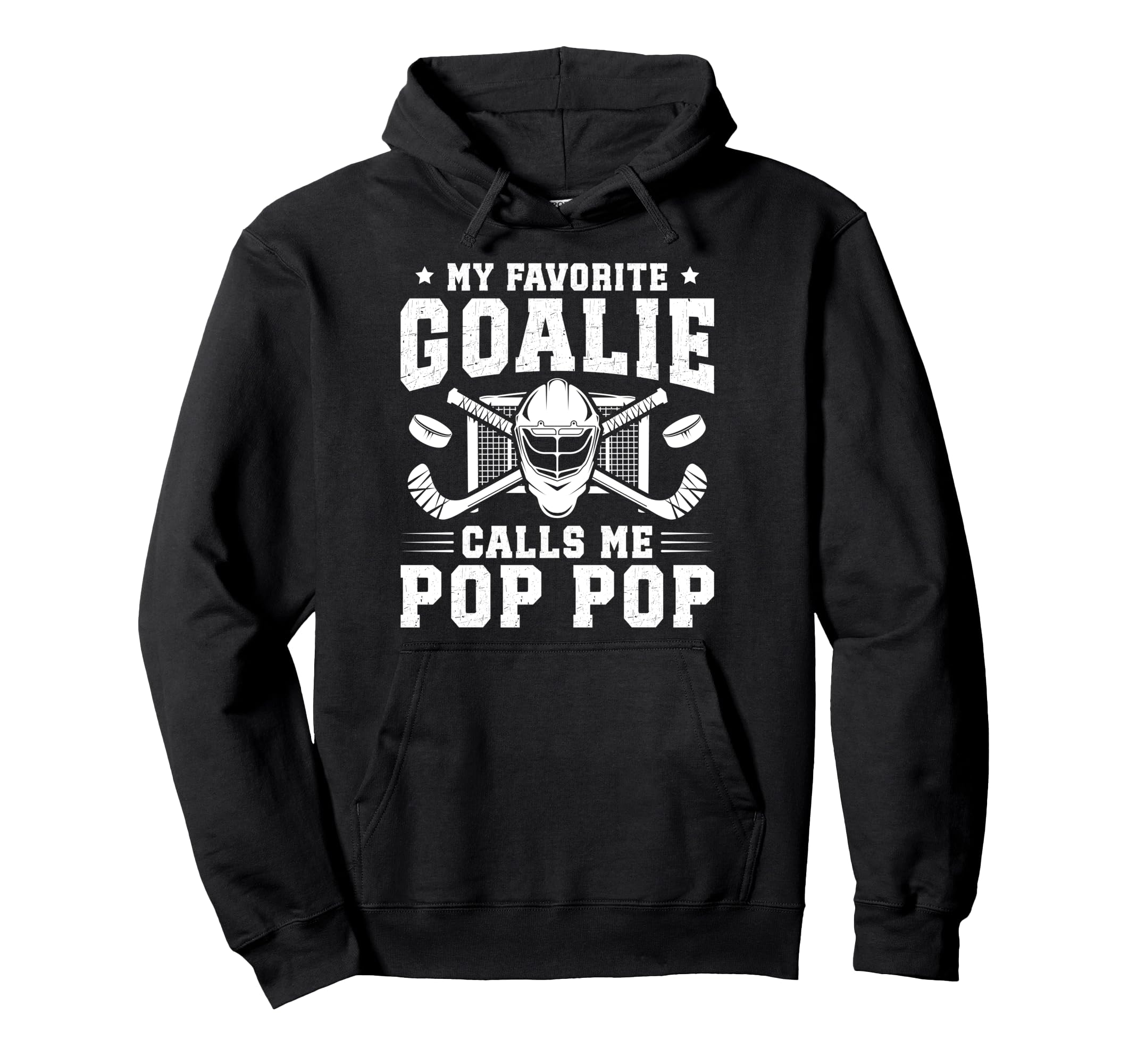 Proud Hockey Goalie Pop Pop Ice Hockey Hoodie - Trendy Graphic Unisex