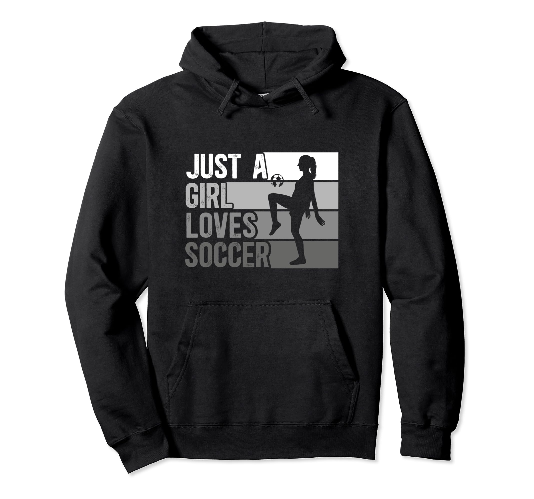 Sport Funny Just Who Loves Soccer Hoodie - Trendy Graphic Unisex