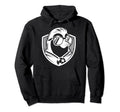 White Silhouette Penguin Soccer Ball Hoodie - Aesthetic Graphic for Adults