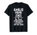 Funny Hockey Goalie Papa Ice Hockey T-Shirt - Custom Art Print for Adults