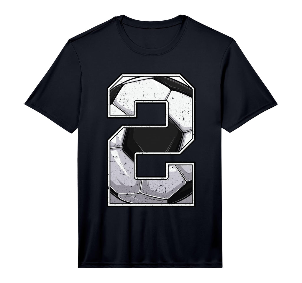 Soccer Second 2Nd Birthday Two 2 Years Old T-Shirt - Graphic Print Unisex