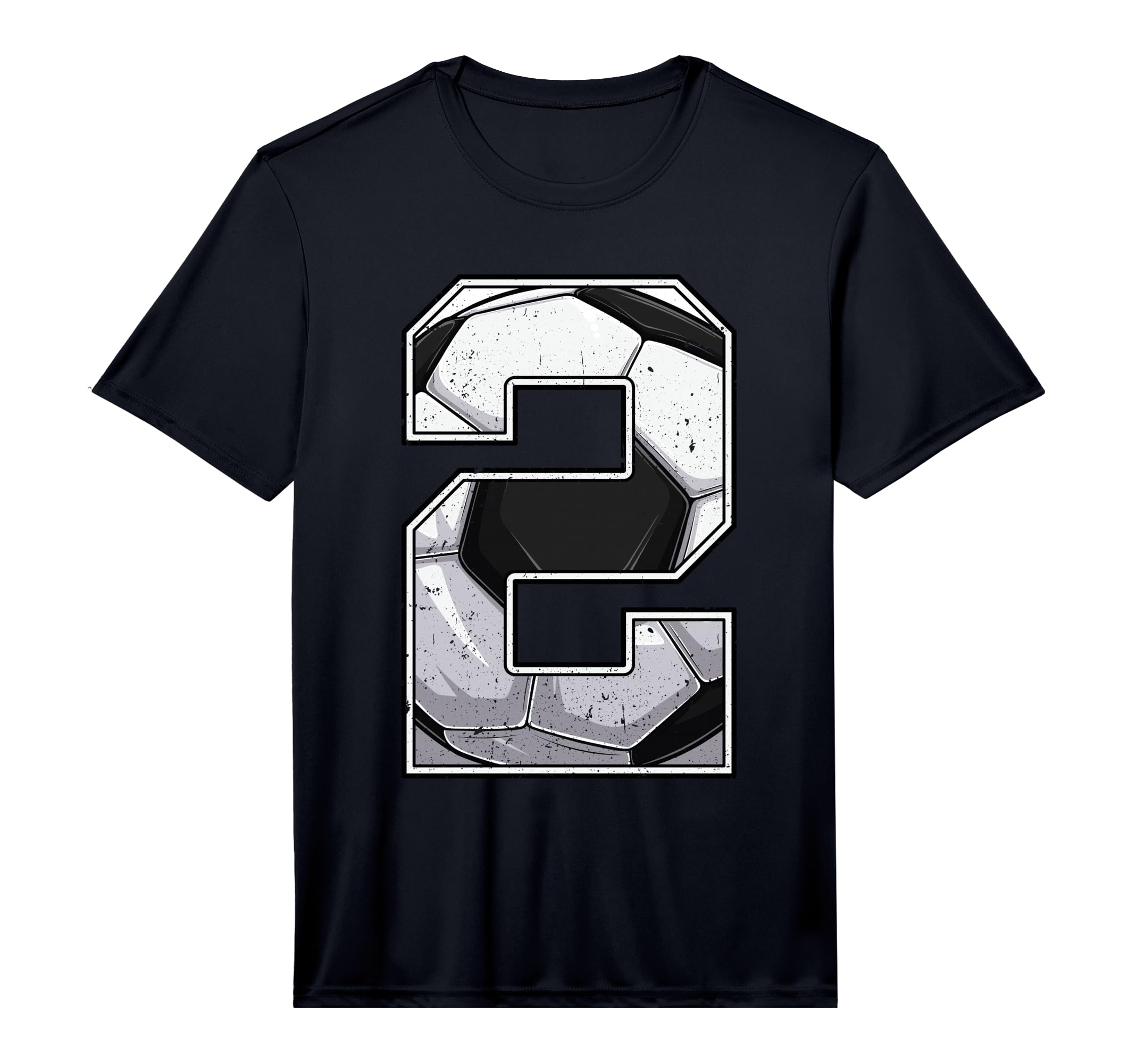 Soccer Second 2Nd Birthday Two 2 Years Old T-Shirt - Graphic Print Unisex