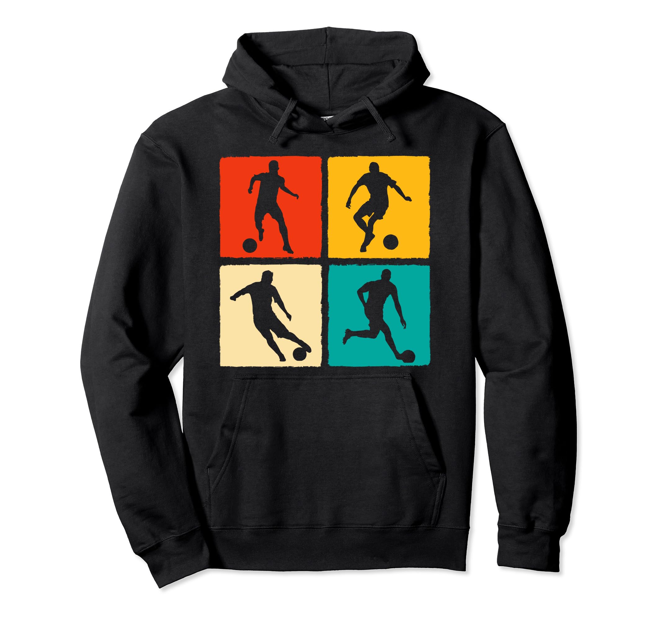 Soccer Silhouette Soccer Player Hoodie - Trendy Graphic Men Women