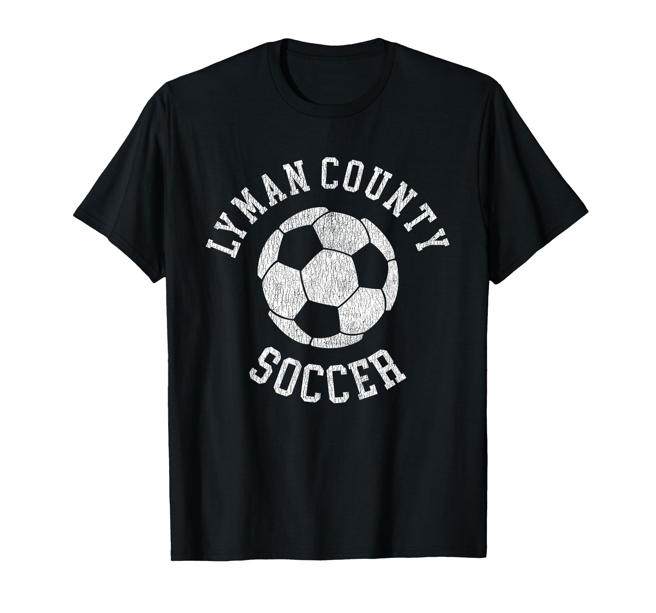 Lyman County Soccer Distressed 90S T-Shirt - Trendy Graphic for Adults