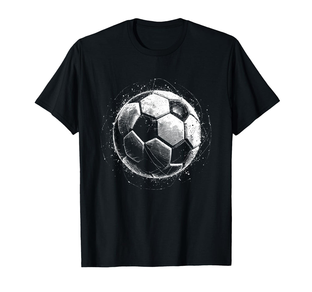 Soccer Ball 3D Wireframe Soccer Lover T-Shirt - Unique Graphic for Adults