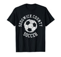Sedgwick County Soccer Distressed T-Shirt - Fun Novelty Design for Adults