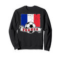 France Soccer Ball And Flag Sweatshirt - Custom Art Print Men Women