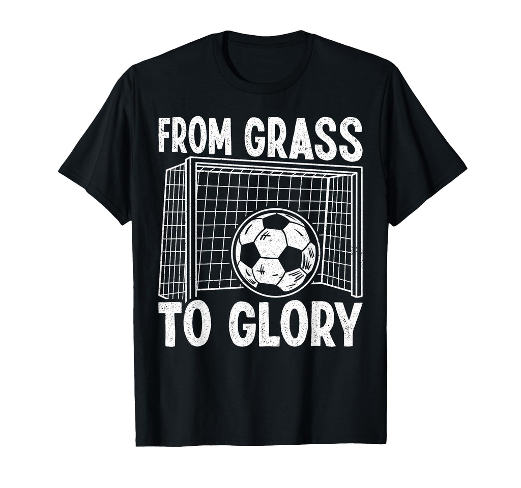 Soccer From Grass To Glory Goal Net T-Shirt - Custom Art Print Unisex