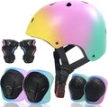 Kids Bike Helmet and Pads Set for Ages 2–14, CPSC Certified Adjustable Helmet with Knee Elbow Wrist Guards, for Skateboard, Scooter, Skating, Rollerblading, Multi-Sport Protective Gear