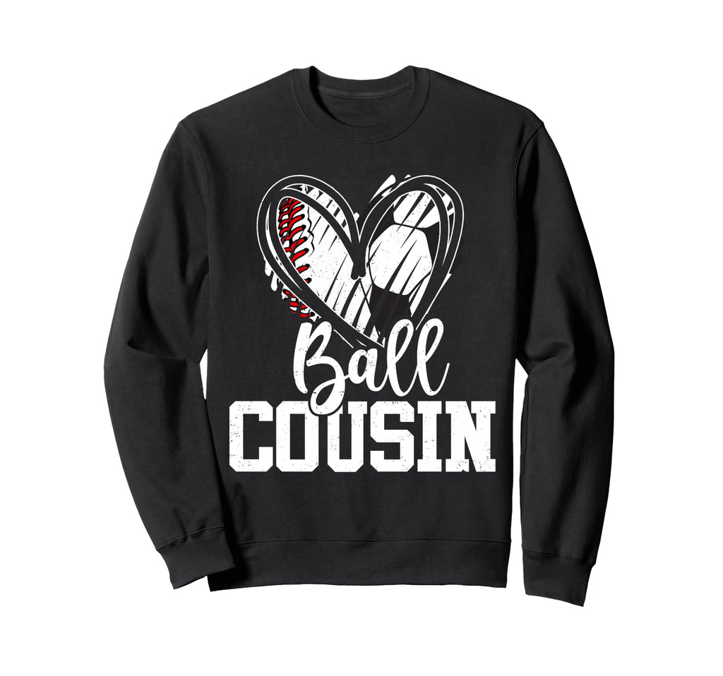 Ball Cousin Heart Baseball Soccer Ball T-Shirt - Streetwear Style Unisex