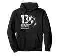 13Th Birthday Soccer Player Football Hoodie - Minimalist Print for Adults