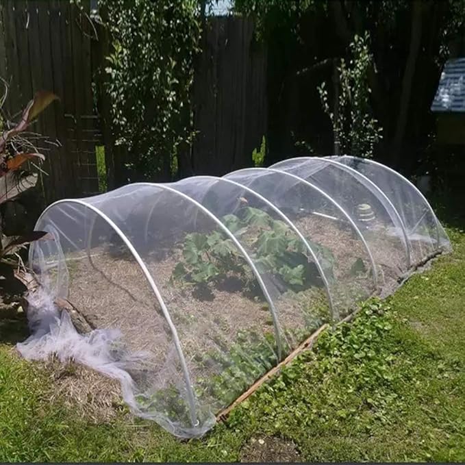 Agfabric Garden Netting 20'x50' Insect Pest Barrier Bird Netting for Garden Protection,Row Cover Mesh Netting for Vegetables Fruit Trees and Plants,White