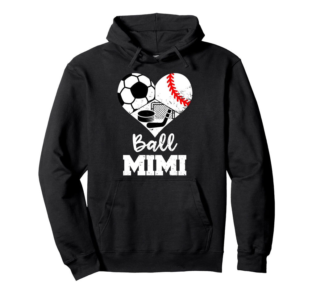 Ball Mimi Funny Soccer Baseball Hockey Hoodie - Minimalist Print Unisex